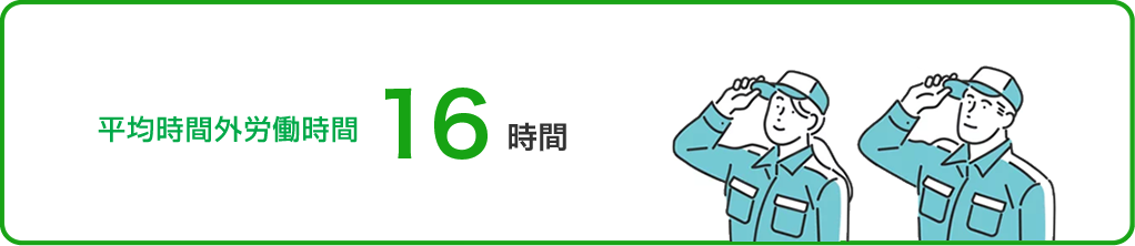 平均時間外労働時間13時間